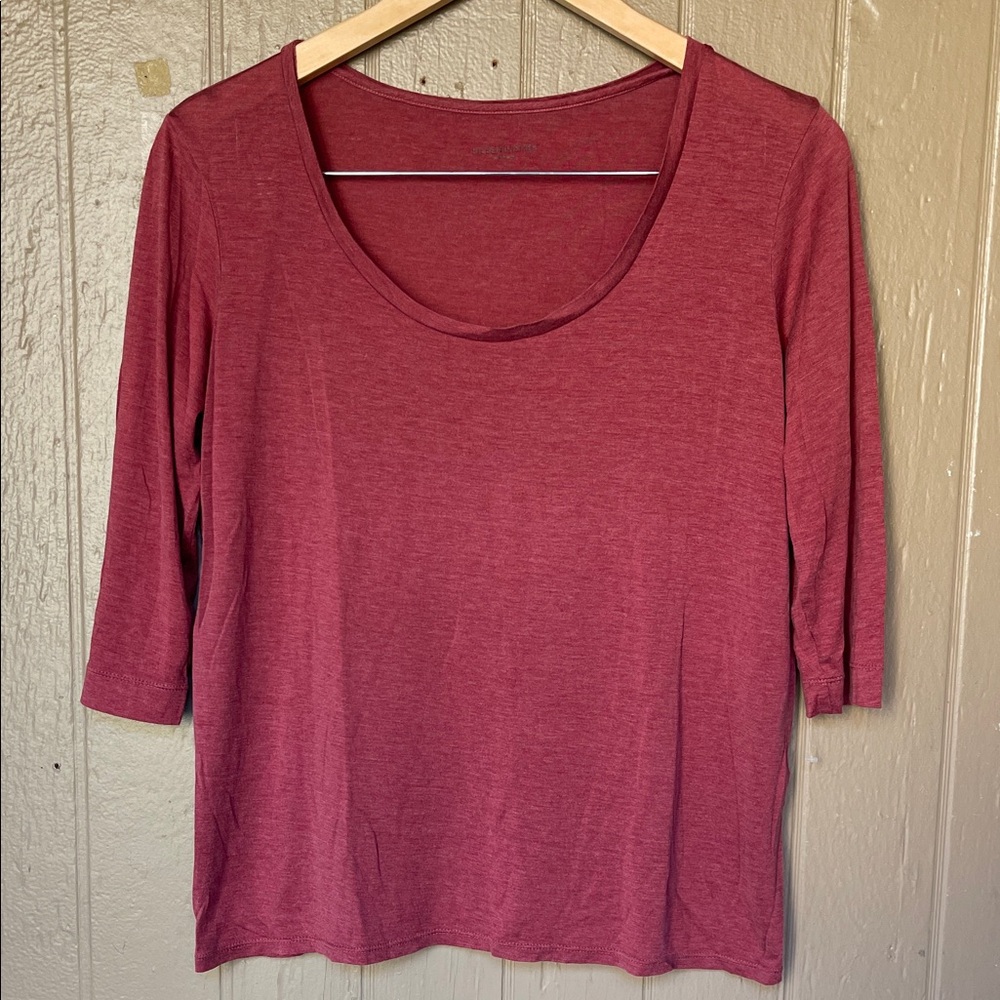 Eileen Fisher Berry 3/4 Sleeve Blouse
